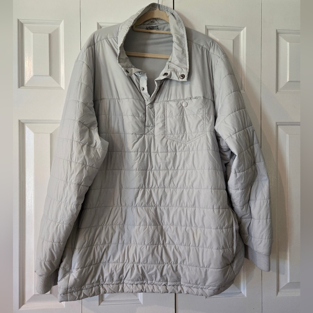 Men's Ultimate Terrain Fully Lined 3/4 Pullover Gray Size XXL